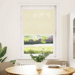 Berkfield Home Pleated Blind Cream 80x150 cm Fabric Width 79.4 cm Polyester - thumbnail 1