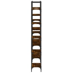 Berkfield Home Bookshelf Smoked Oak 155.5x24x166.5 cm Engineered Wood in Brown - thumbnail 6
