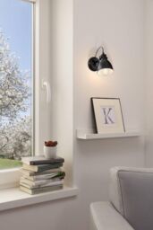 Eglo Priddy Metal Wall Spot Light in Black - thumbnail 2