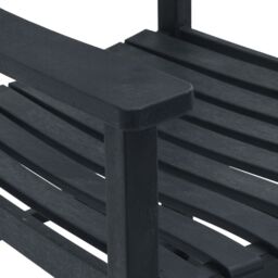 Berkfield Home Garden Rocking Chair Black 65x84x114 cm HDPE - Size: 65 x 84 x 114 cm - thumbnail 9