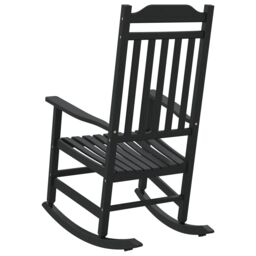 Berkfield Home Garden Rocking Chair Black 65x84x114 cm HDPE - Size: 65 x 84 x 114 cm - thumbnail 6