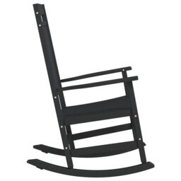 Berkfield Home Garden Rocking Chair Black 65x84x114 cm HDPE - Size: 65 x 84 x 114 cm - thumbnail 5