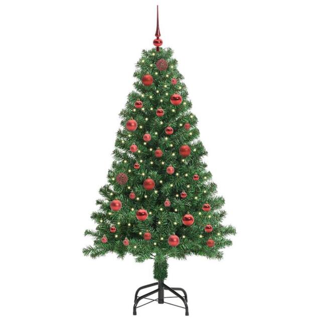 Berkfield Home Green Artificial Christmas Tree with 150 LEDs with Stand Green 150 cm - image 1