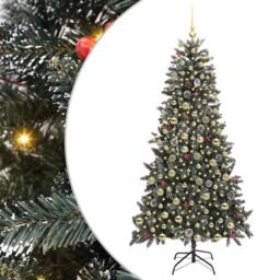 Berkfield Home Artificial Christmas Tree with Stand Green 114 x 114 x 210 cm - thumbnail 2