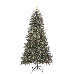 Berkfield Home Artificial Christmas Tree with Stand Green 114 x 114 x 210 cm - thumbnail 3