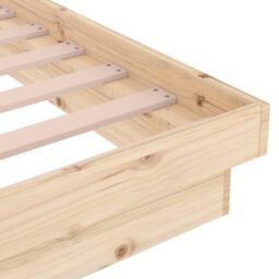 Berkfield Home 819892 Bed Frame without Mattress Solid Wood 90x200 cm in Brown - thumbnail 8