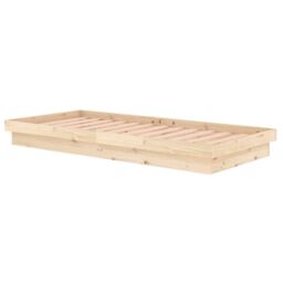 Berkfield Home 819892 Bed Frame without Mattress Solid Wood 90x200 cm in Brown - thumbnail 4