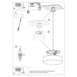 Sollux Lighting Minimalistic Pendant Lamp 111x45x45cm 3xLight in Black - Size: 111 x 45 x 45 cm - thumbnail 5