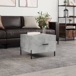 Berkfield Home Decorative Coffee Table Concrete Grey 50x50x40 cm Engineered Wood - Size: 50 x 50 x 40 cm - thumbnail 2