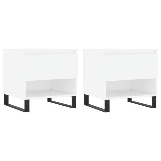 Berkfield Home Coffee Tables 2 pcs White 50x46x50 cm Engineered Wood - Size: 50 x 46 x 50 cm - image 1