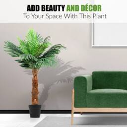 Havendro Artificial Palm Tree Fake Tropical Potted Plant Decor in Green - thumbnail 3