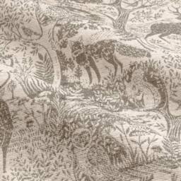 Furn Winter Woods Animal Chenille Eyelet Curtain Pair in Taupe - Size: 117 cm width x 137 cm drop - thumbnail 5