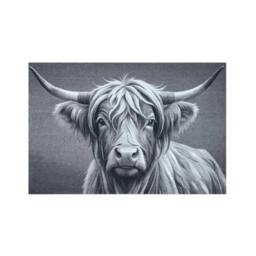 The Rug Shop UK Grey Modern Animal Easy to Clean Mat - Size: 50 cm x 75 cm - thumbnail 1