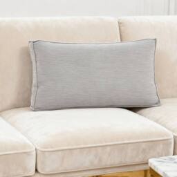 Living and Home Soft Corduroy Bedside Headboard Pillow Reading in Light Grey - Size: Large - thumbnail 3