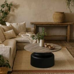 Wyld Haus Les Orangers Round Marble Coffee Table in Black - thumbnail 4