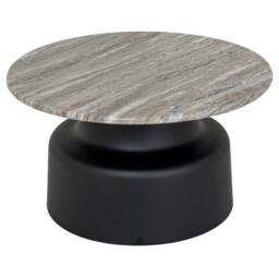 Wyld Haus Les Orangers Round Marble Coffee Table in Black - thumbnail 5