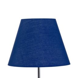 First Choice Lighting Navy Blue Cotton 20cm Diameter Tapered Fabric Lamp Shade - thumbnail 2