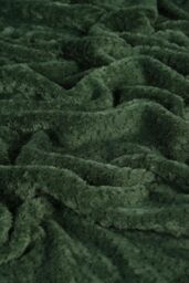 OHS Luxury Large Waffle Honeycomb Mink Warm Throw in Dark Green - Size: 125 cm x 150 cm - thumbnail 3