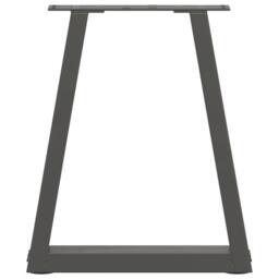 Berkfield Home Modern Dining Table Legs V-Shape 2 pcs Anthracite 38x(42-43.3) cm in Dark Grey - thumbnail 5