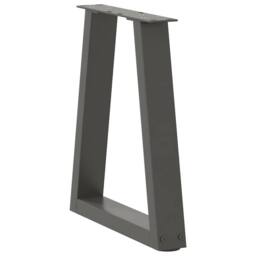 Berkfield Home Modern Dining Table Legs V-Shape 2 pcs Anthracite 38x(42-43.3) cm in Dark Grey - thumbnail 4