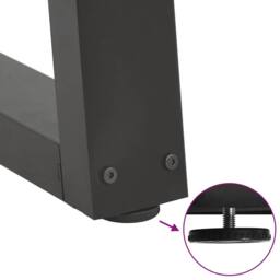 Berkfield Home Modern Dining Table Legs V-Shape 2 pcs Anthracite 38x(42-43.3) cm in Dark Grey - thumbnail 9