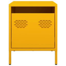 Berkfield Home Bedside Cabinets¬†2 pcs Mustard Yellow 35x39x43.5 cm Steel - thumbnail 5