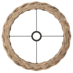 Berkfield Home Ceiling Lamp Shade Brown √ò45x28 cm Wicker - Size: 45x28 cm - thumbnail 5