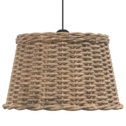 Berkfield Home Ceiling Lamp Shade Brown √ò45x28 cm Wicker - Size: 45x28 cm - thumbnail 4