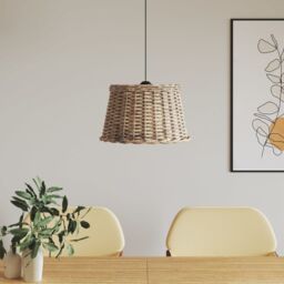 Berkfield Home Ceiling Lamp Shade Brown √ò45x28 cm Wicker - Size: 45x28 cm