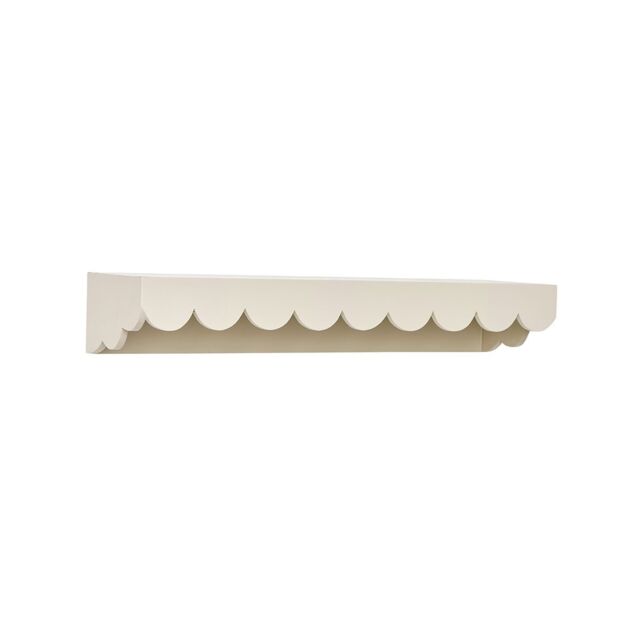 Melody Maison Large Pale Taupe Scalloped Wall Storage Shelf - 61cm in Beige - image 1