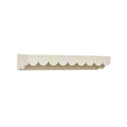 Melody Maison Large Pale Taupe Scalloped Wall Storage Shelf - 61cm in Beige - thumbnail 1
