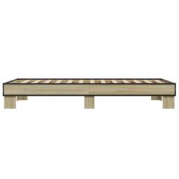 Berkfield Home Durable Bed Frame without Mattress Sonoma Oak 75x190 cm Small Single in Light Tan - thumbnail 5