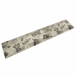 Berkfield Home Kitchen Rug Washable Coffee Grey 60x300 cm Velvet