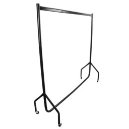 House of Home Clothes Rail Extra Strong Heavy Duty Metal With Wheels Rack 4FT Long x 5FT Tall in Black - thumbnail 3