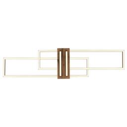 Netlighting Dakari 100x25cm Semi Flush Ceiling Light Matt Black 2x LED 3000K - Size: 100x25 cm - thumbnail 4