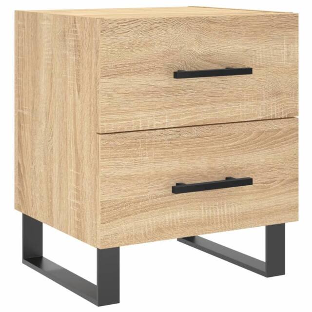 Berkfield Home Bedside Cabinet Sonoma Oak 40x35x47.5 cm Engineered Wood in Brown - image 1