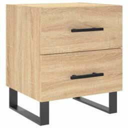 Berkfield Home Bedside Cabinet Sonoma Oak 40x35x47.5 cm Engineered Wood in Brown - thumbnail 1