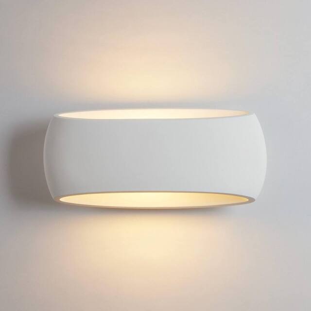 Harper Living Men's Large Wall Sconce Lamp with White Oval Ceramic Shade, Wall Mounted Light - image 1