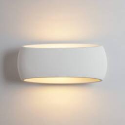 Harper Living Men's Large Wall Sconce Lamp with White Oval Ceramic Shade, Wall Mounted Light