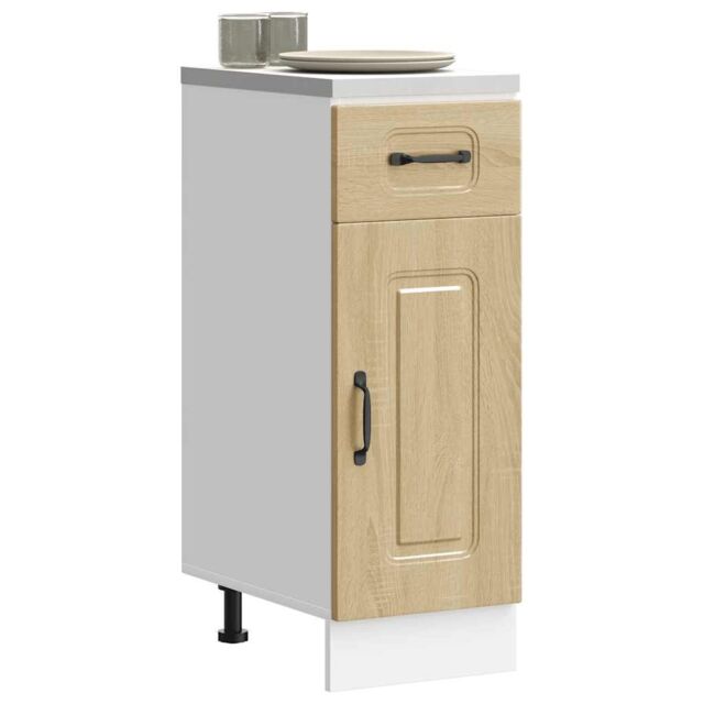 Berkfield Home Kitchen Base Cabinet Kalmar Sonoma Oak Engineered Wood in Brown - image 1