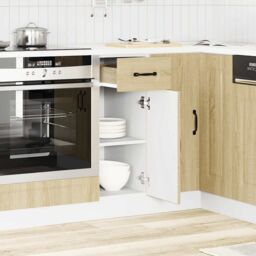 Berkfield Home Kitchen Base Cabinet Kalmar Sonoma Oak Engineered Wood in Brown - thumbnail 3