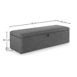 Cheshire Premium Ventura Blanket Box in Grey - thumbnail 4