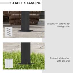 Matteo 3x3m Aluminium Pergola with Retractable Roof - Dark Grey - thumbnail 6