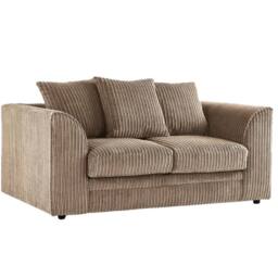 Bliss Furniture Jumbo Cord Scatter Back 2-Seater Sofa in Beige, Cozy & Compact in Beige - Size: 2 Person - thumbnail 1