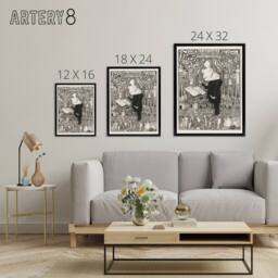 "Artery8 Conductor Violins Smoking Chimneys Framed Canvas Wall Art Print Toorop in Black - Size: W12"" x H16""" - thumbnail 4