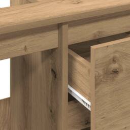Berkfield Home Sink Cabinet Artisan Oak 65x33x60 cm Engineered Wood in Brown - Size: 65 x 33 x 60 cm - thumbnail 9