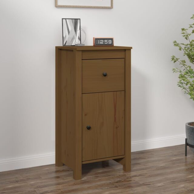 Berkfield Home Sideboard Honey Brown 40x35x80 cm Solid Wood Pine - Size: 40 x 35 x 80 cm - image 1