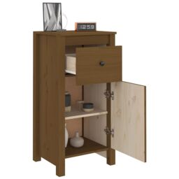 Berkfield Home Sideboard Honey Brown 40x35x80 cm Solid Wood Pine - Size: 40 x 35 x 80 cm - thumbnail 4