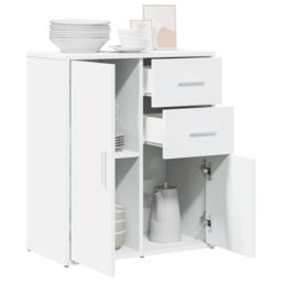 Berkfield Home Sideboard White 60x31x70 cm Engineered Wood - Size: 60 x 31 x 70 cm - thumbnail 4