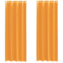 Berkfield Home Voile Curtains with Grommets 2 pcs Orange 140x300 cm - thumbnail 2
